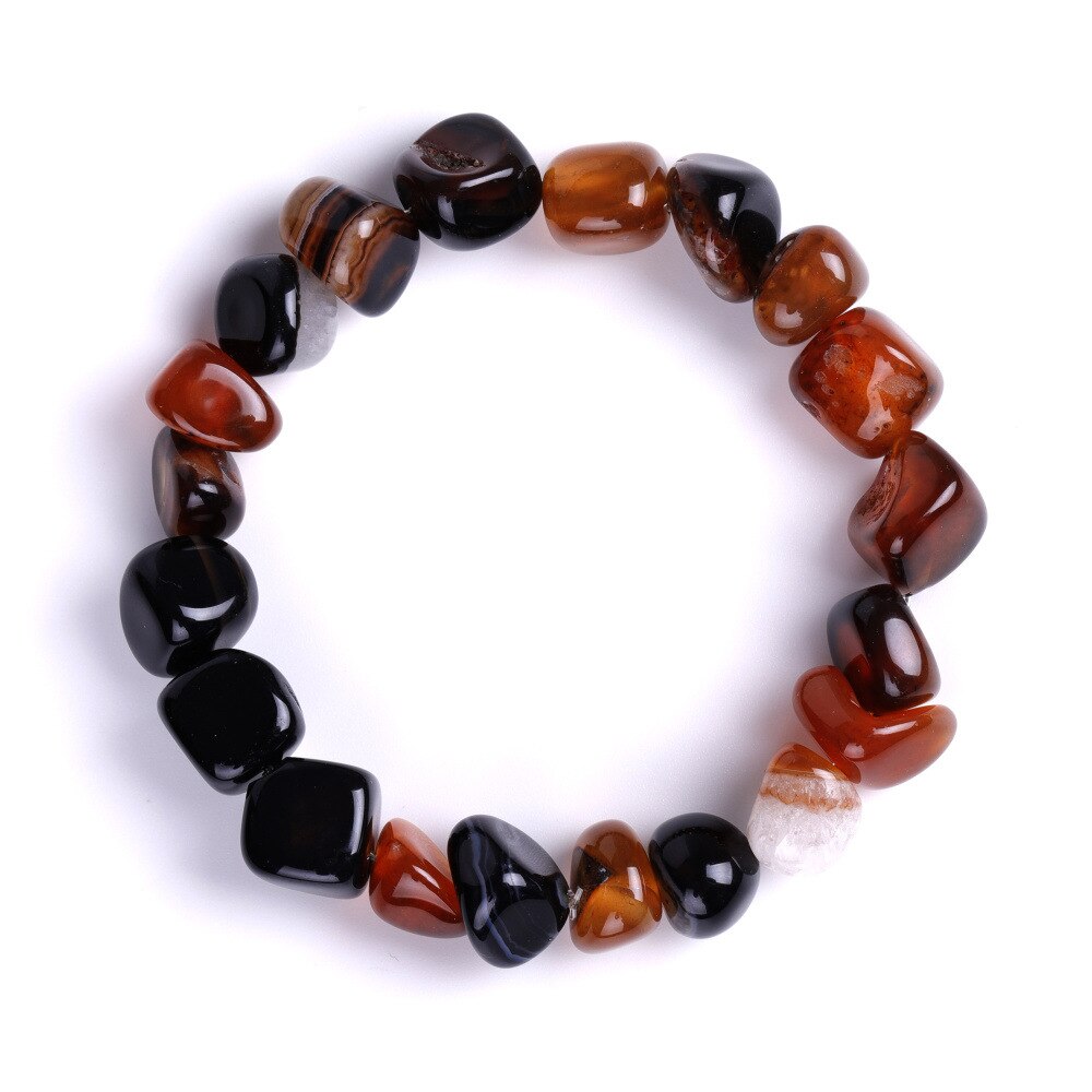 Onregelmatige Natuursteen Kleurrijke Kralen Zomer Armband Groen Geel Rood Carneool Elastische Touw Balance Energy Body Armbanden: Colorful agate 02