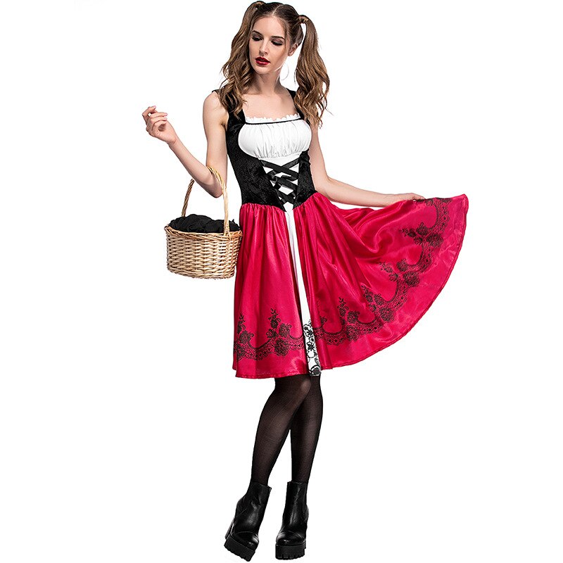 S-6XL femmes adultes Halloween petit chaperon rouge déguisement fée Cosplay robe déguisement halloween
