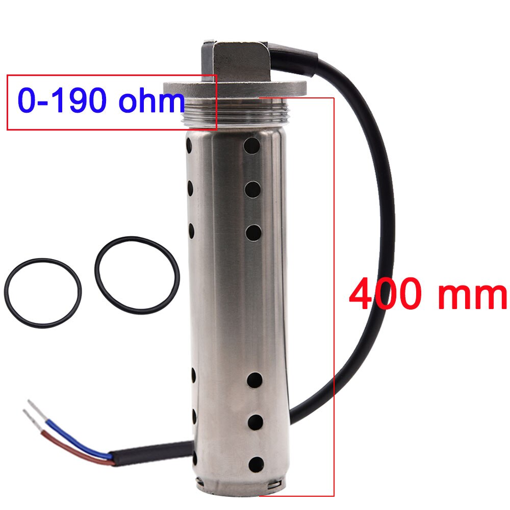 HTG Gauge Sensor 0-190ohm /240-33Oohm Sweage Level Gauge Sensors Marine Boat Car Gauge Sender Water Level Indicator Water Tank: 400mm 0-190ohm