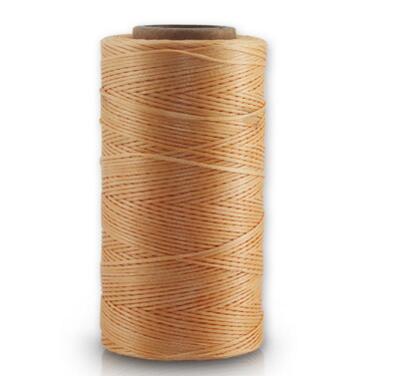 260 M/Roll 0.8 Mm Gewaxt Leer Draad Wax Katoenen Koord String Riem Touw Bead Voor Diy Handwerk Tool hand Stiksels Draad: light brown