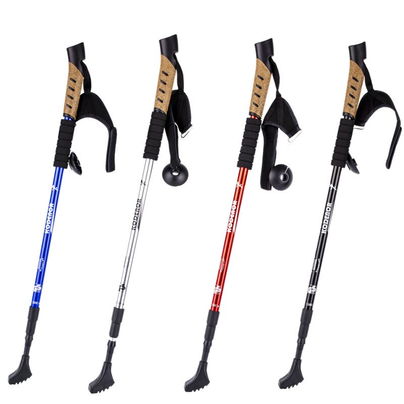 2-pcs Pack Trekking Poles Adjustable Hiking or Walking Sticks Lightweight Aluminum Walking Poles