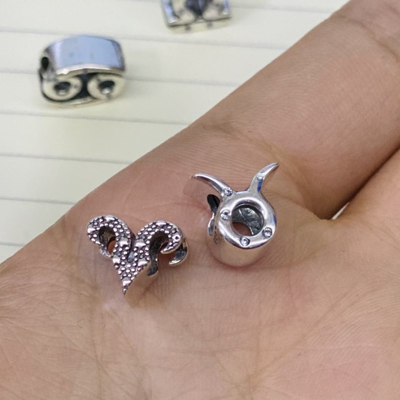 Klassieke Sprankelende Ram, Tweelingen, Steenbok, Pissen Zodiac Charm Kralen Fit Originele Europese Zilveren 925 Armband DIY Sieraden