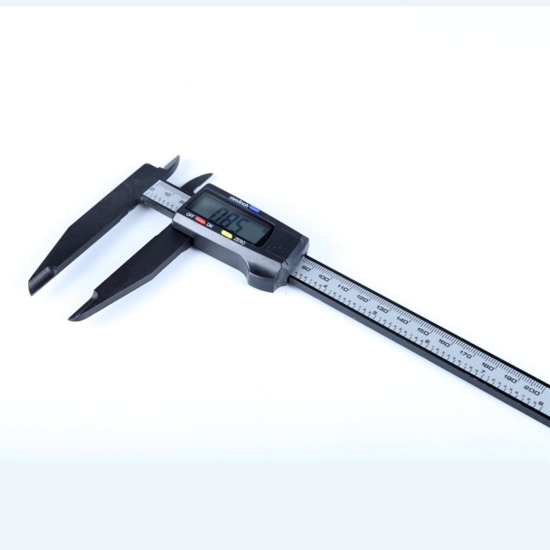200mm 8 inch LCD Digital Electronic Caliper Carbon Fiber Vernier Caliper mm/inch Lightweight Durable Large Diameter Calipers