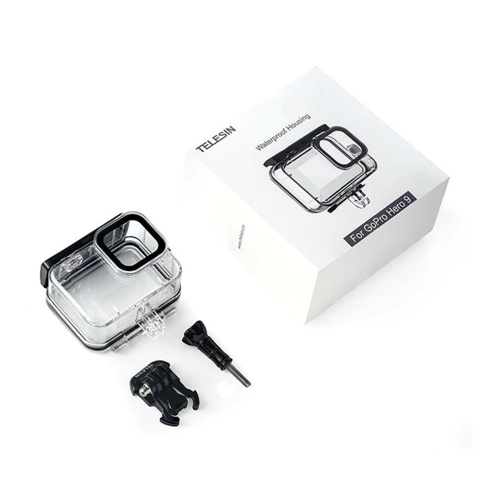 Original TELESIN tauchen fallen Für GoPro 10 9/Akku/Clever Batterien Ladegerät Für GoPro Held 10 9 schwarz Zubehör: tauchen Fall