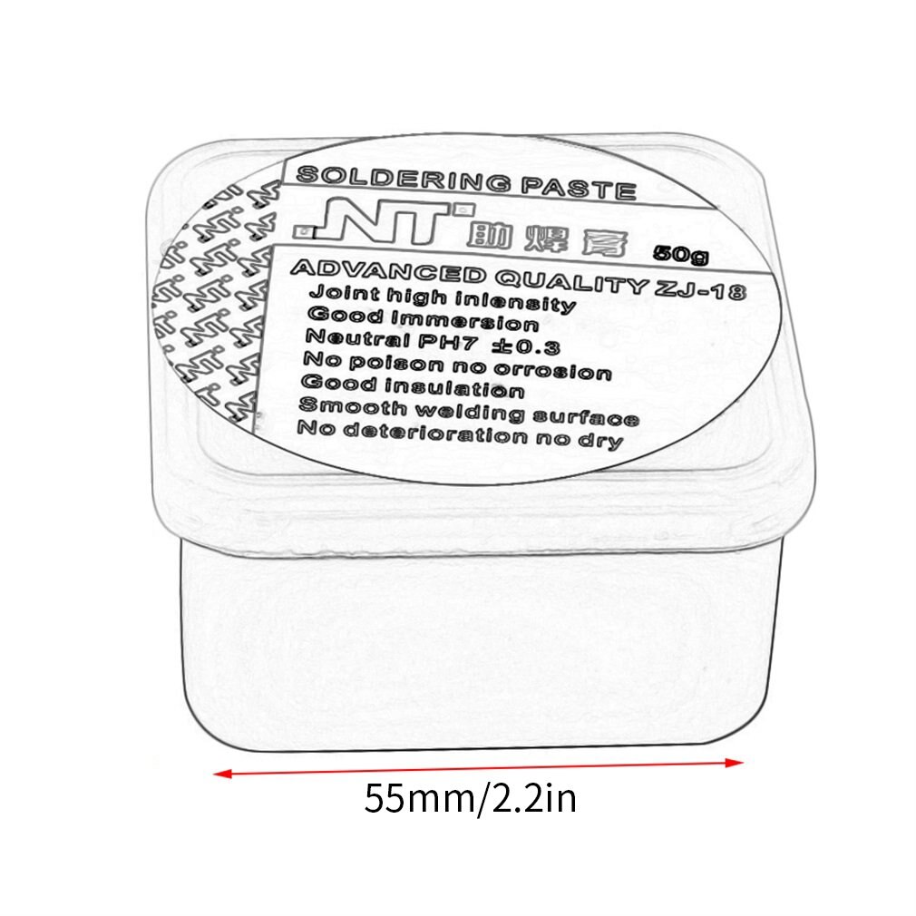 Colofonia de 50g para soldar pasta decapante para soldar soldadura crema de grasa para teléfono PCB, materiales didácticos