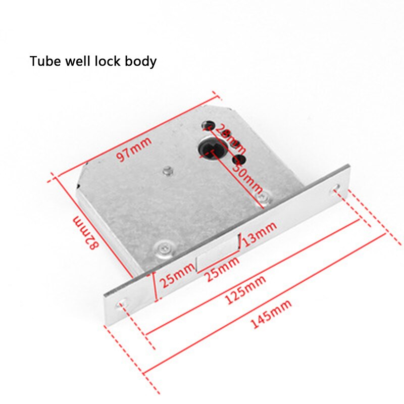 Modern Interior Furniture Hardware Door Lock Set Household Bedroom Door Lock Stainless Steel Split Lock and Tube Well Lock: Tube well lock body