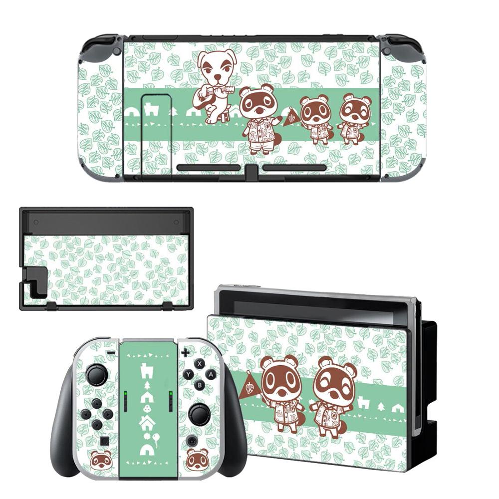 Pegatinas de Animal Crossing para Nintendo Switch, pegatinas de piel para consola Nintendo Switch y controlador Joy-Con: BYSNS0058