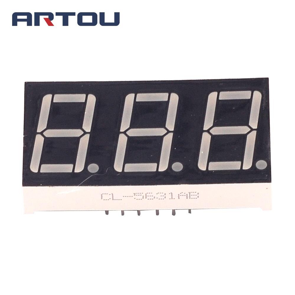 10PCS Common Cathode 3Bit Digital Tube 7 segment 0.56" Blue LED Display