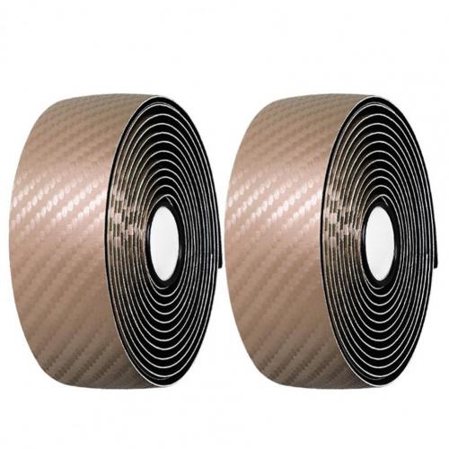 2Pcs Antislip Kunstleer Elastische Eva Fietsstuur Bandjes Rijden Levert Fietsstuur Bandjes: Golden
