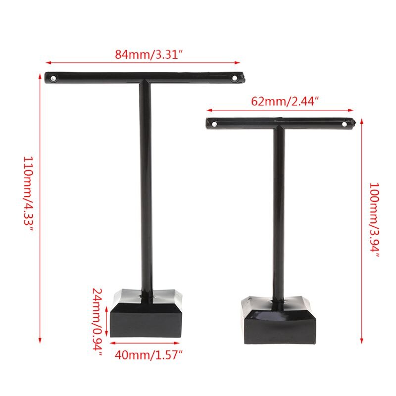 2 Pcs/Set Earrings Shelf Jewelry Display Rack T Shape Stand Show Charms Universal Showcase Boutique