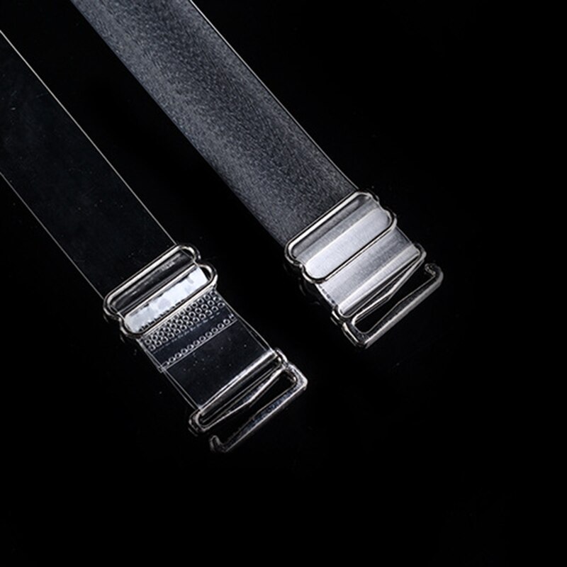 1.8 cm leveää naisten metallisolki rintaliivien olkaimet luistamattomat joustavat läpinäkyvät rintaliivit olkaimet säädettävät rintaliivit olkaimet