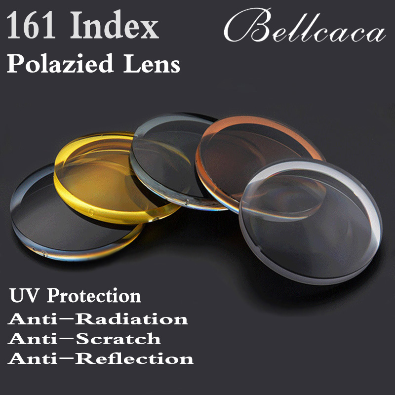 Gafas de sol polarizadas ópticas, lente graduada CR-39 miopía, presbicia, índice 1,61, 2 uds., BC163