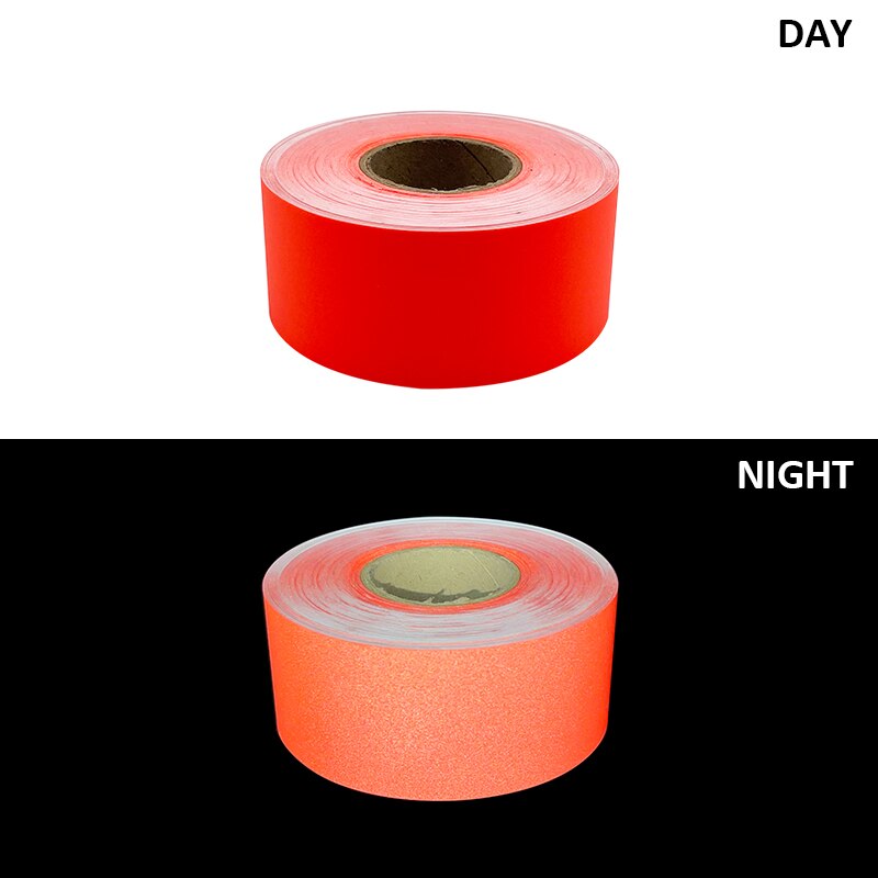 Self-Adhesive Reflective Sticker for Bag Car Clothes DIY Cutting Multi-Size Fluorescent Orange