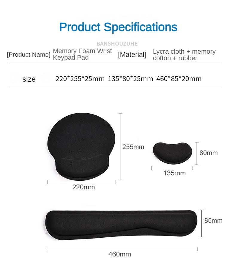 Mouse & Keyboard Wrist Support Pad Protection Rest pad For PC Gamer Office Laptop Keyboard Mouse Mat Memory Nonslip Cotton Rest