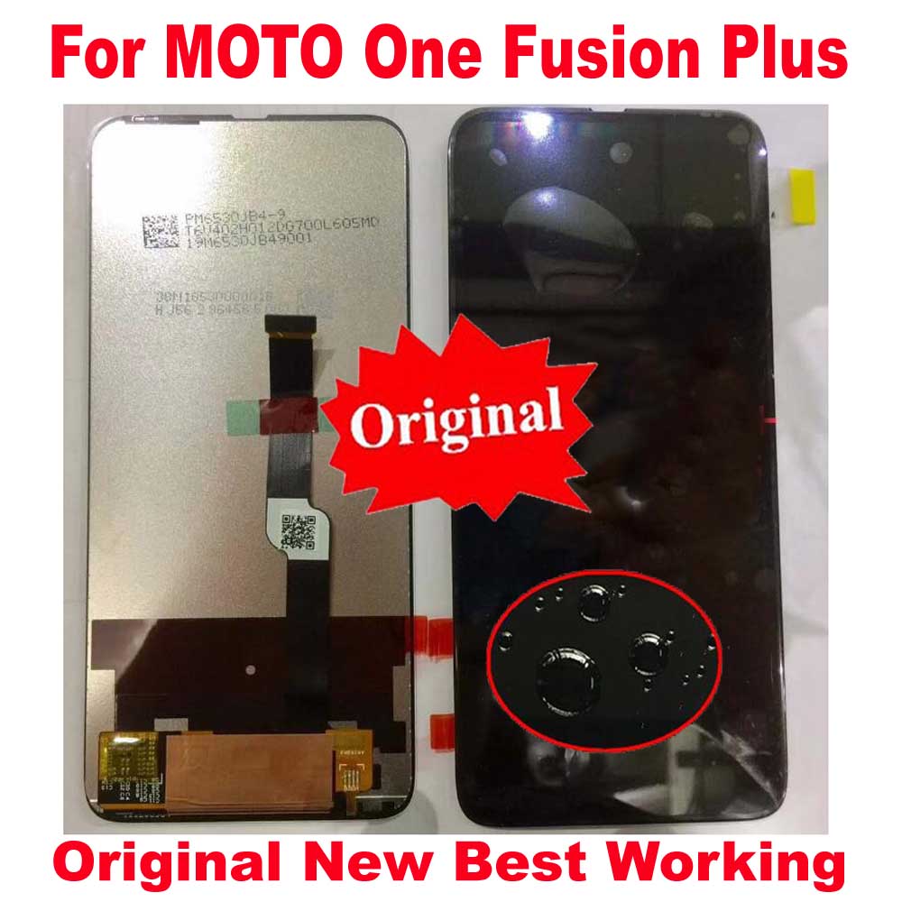 100% Original Sensor De Vidro Para Motorola Moto Um Fusion Plus 6.5 "Display LCD Touch Panel Screen Digitador Assembléia Pantalla