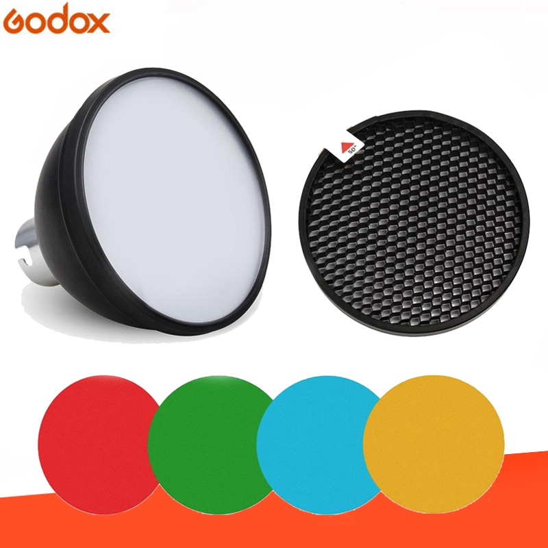 Godox AD-S11 Farbe Gele Filter Honeycomb Grid + AD-S2 Standard Reflektor Weichen Diffusor für Witstro AD-360 II AD360II AD180 AD200