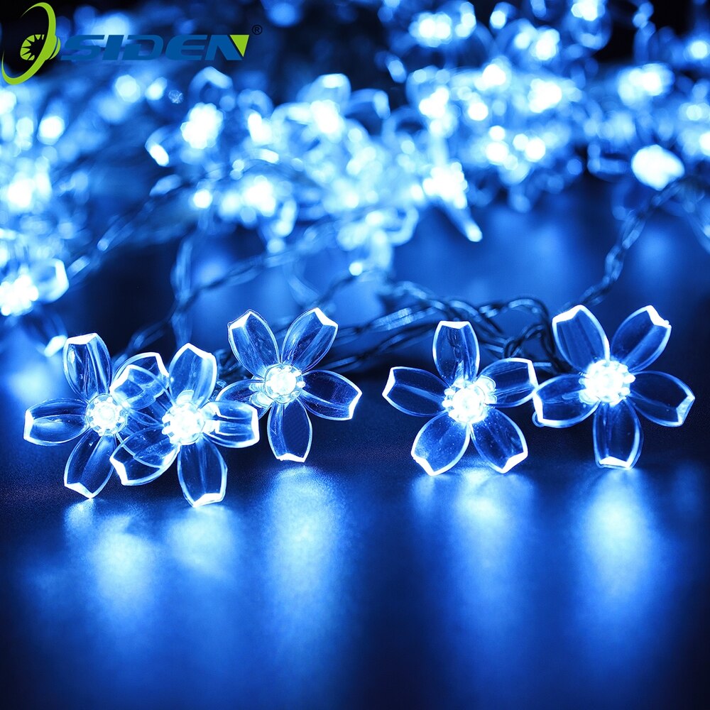 2m 10m 6w 20 led kobbertråd blomsterstjernet gardinlys led fe lys til bryllup julepynt lys lampe