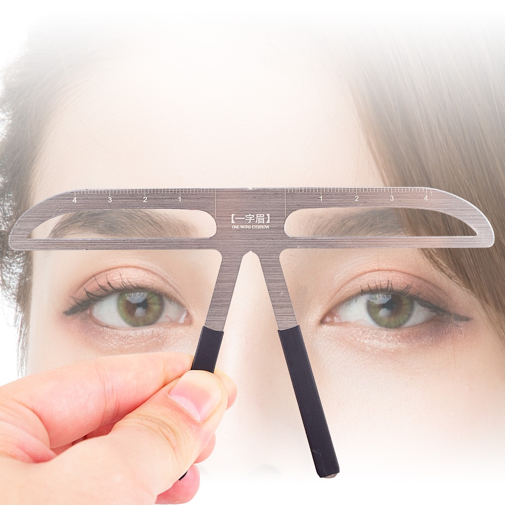 Ögonbryn tatuering permanent makeup regel microblading ögonbryn tatuering stencil regel återanvändbar mall definition grooming mått verktyg