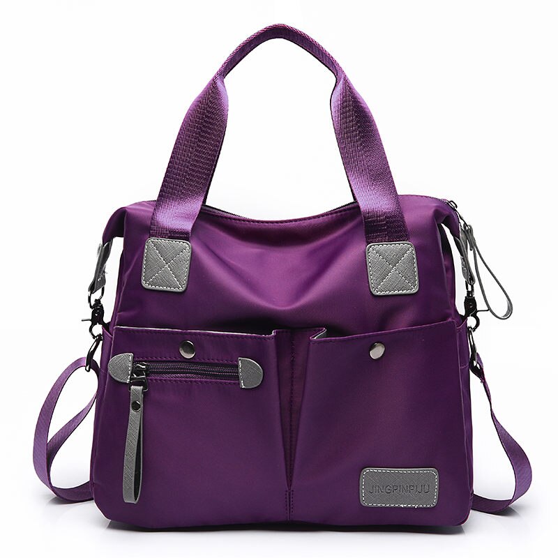 Large Capacity Messenger Bag Women's Waterproof Nylon Handbag Bags For Women Casual Shoulder Crossbody Bags bolsa feminina: purple / M 34cm 12cm 26cm