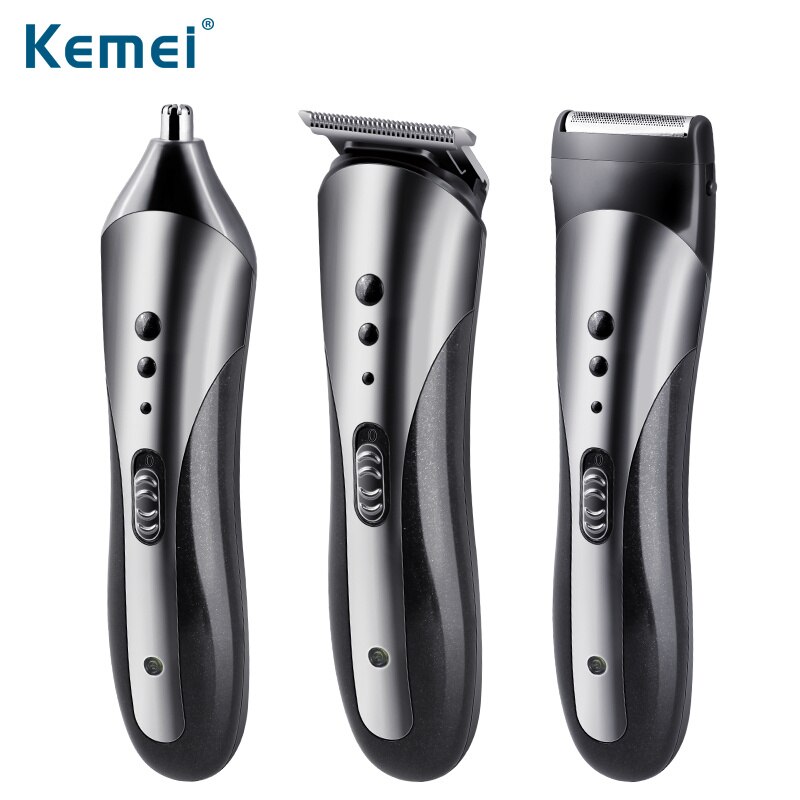 Kemei Tondeuse 3 In 1 Tondeuse Professionele Draadloze Kabel Kapper Mannen Elektrische Kapsel Korte Haired Man trimmer