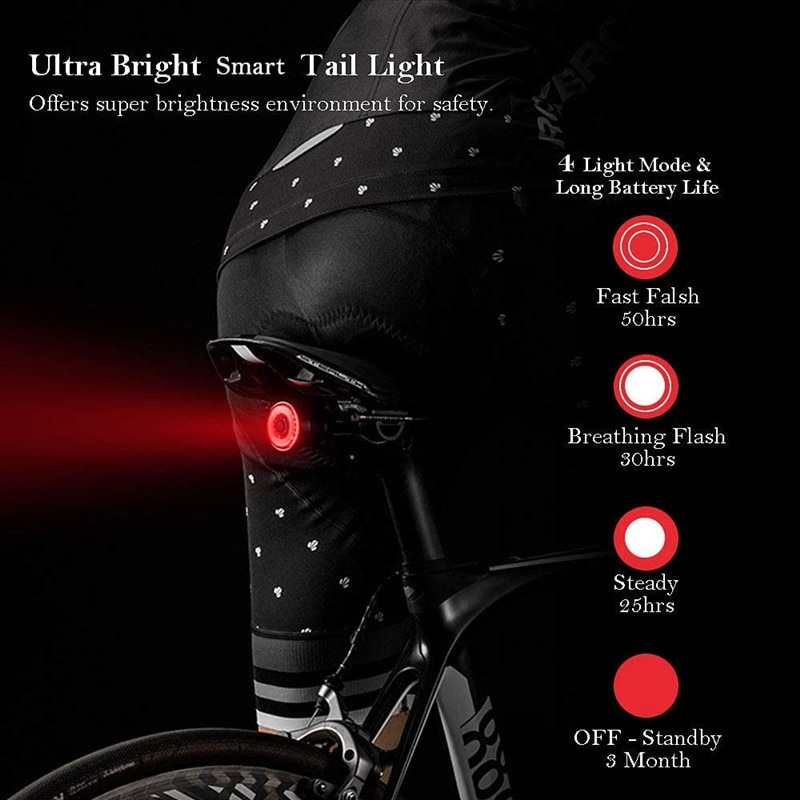 Waterdichte Mini Fiets Achterlicht Fiets Achterlicht Achterlicht Usb Oplaadbare Zaklamp Veiligheid Waarschuwingslichten Fietsen Accessoire