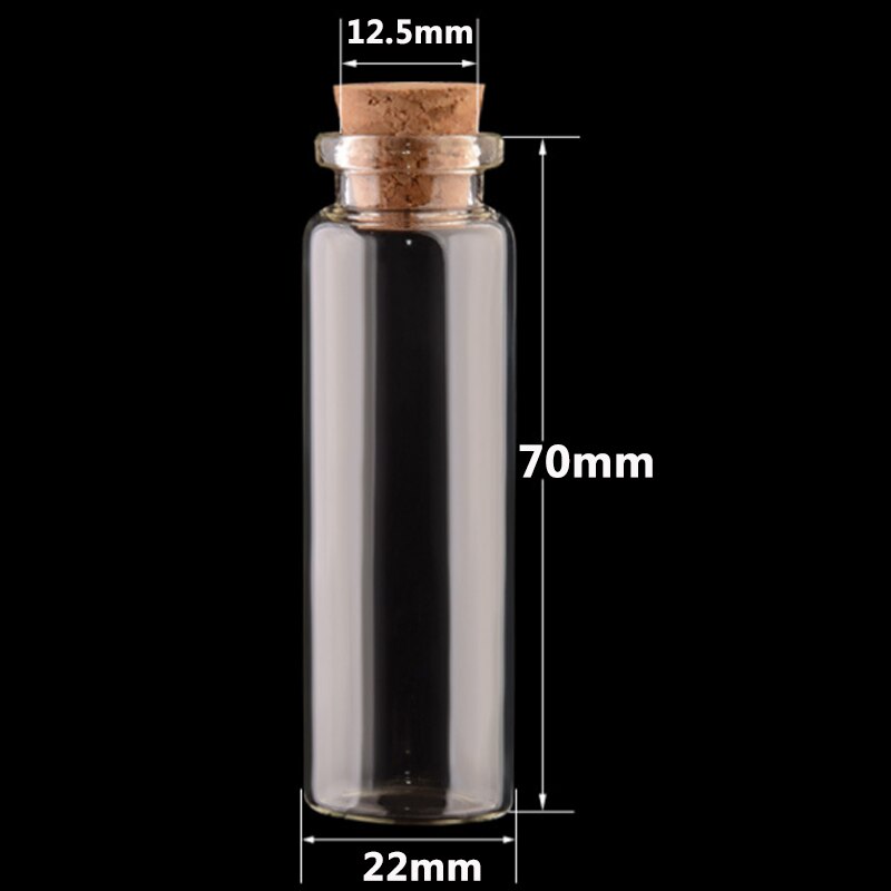 10 24*12mm kleine glasflaschen weckglas nachricht flasche günstige Kork flasche DIY kleine glas flasche Mini Container: 22 70 12.5