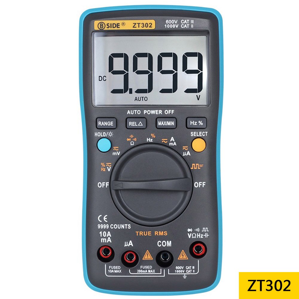 Digitale Multimeter Bside ZT301 302 True-Dc/Da Voltmeter Ammeter Multimetro Weerstand Hz Temp Tester: ZT302