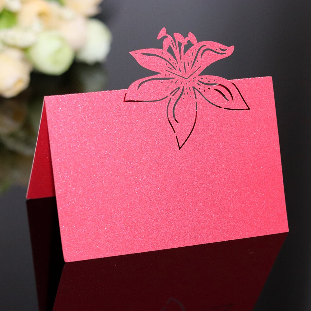 50pcs White Lace Name Place Cards Wedding Decoration Table Decor Table Name Message Greeting Card Baby Shower Party Supplies