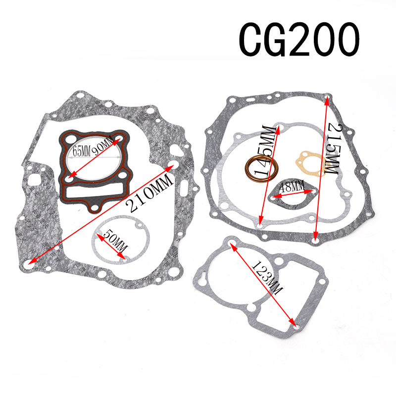 Motorcycle Accessories For CG125 CG150 CG200 CG250 CG300 CG350 Cylinder Head Gasket Kit Set Motor Moped Scooter Equipments: Khaki
