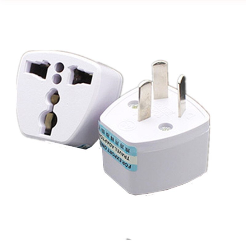 1 stk universal us/uk/au/de/eu stik adapter usa til euro europa rejse væg vekselstrøm oplader adapter konverter 2 runde ben fatning
