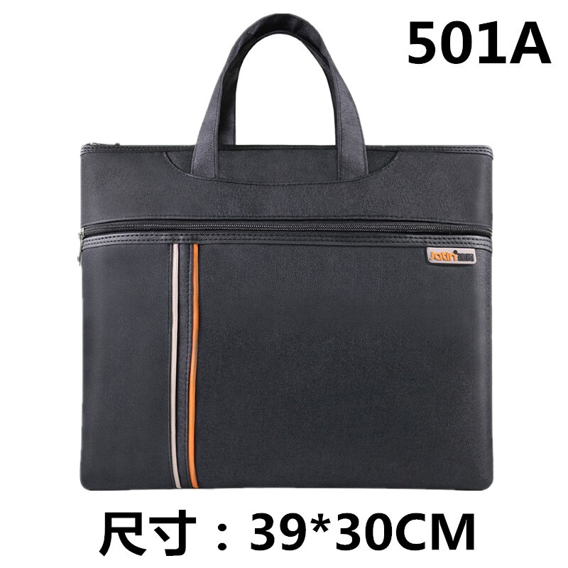 Brief case Men Casual Business Bag A4 Male Workbag Brief Bag Hand Belt Canvas Bag: 501A BLACK