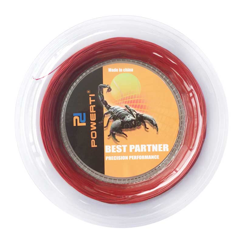 POWERTI – ficelle de raquette de Badminton, bobine de 200m, 0.72mm, ronde d'entraînement, Orange, Sport: red