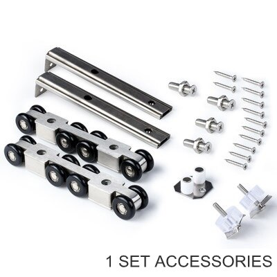 Heavy-duty Sliding Door Pulley Bathroom Kitchen Door Hardware Rollers Barn Door Rollers Pulley Sliding Hanging Wheel 1 SET: Default Title