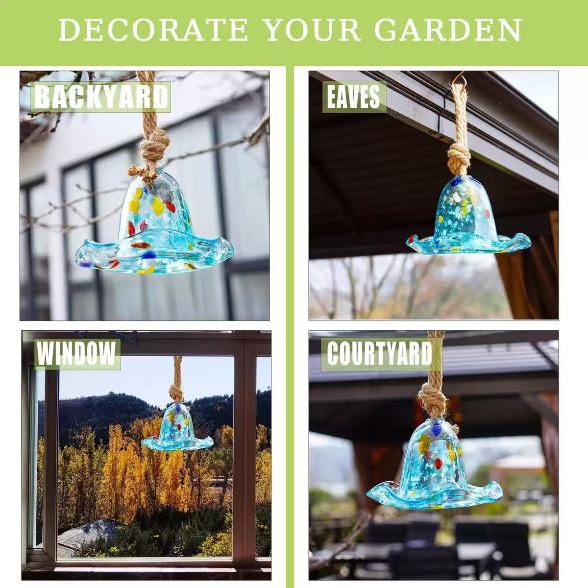 Comedero para pájaros, decoraciones para jardín, comedero para pájaros para jardín, molibrí al aire libre, comedero para pájaros salvajes