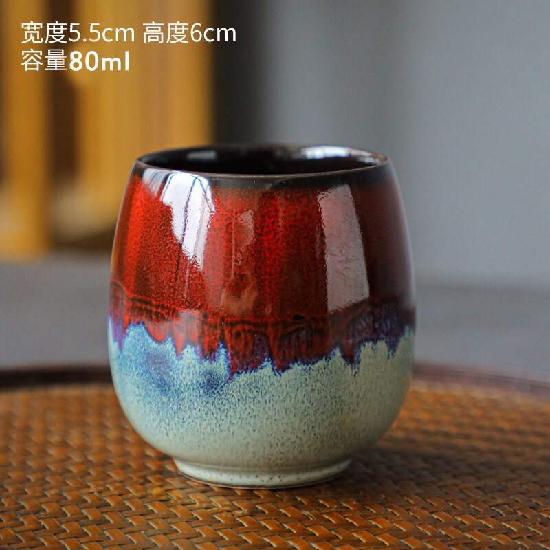 80Ml Ceramic Espresso Cup Oven Change Colorful Coffee Mug Kung Fu Tea Cup Whiskey Glass Home Cafe Bar Drinkware: A01 5.5x6cm 80ml