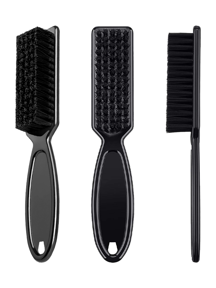 Ensemble de brosses de barbier pour hommes, plumeau pour le visage, ensemble de barbe, brosse à cheveux cassés, brosse ronde de coiffure pour le cou