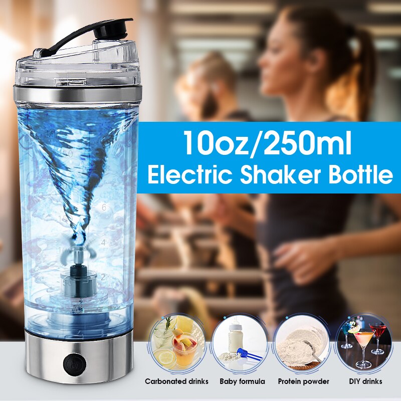 250ML Portable USB Sports Mixing Water Bottle Vortex Tornado PP Free Kitchen Stirring Electric Automatic Protein Vibrator Cup