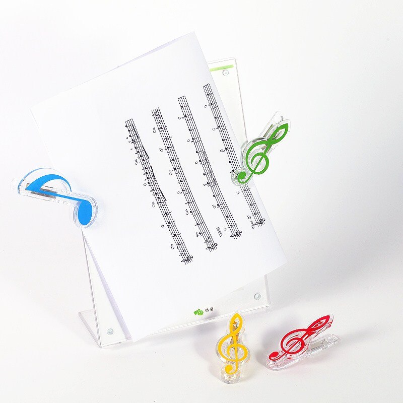 Libro de música de Piano divertido, hoja de papel, soporte de nota Musical de plástico, carpeta para Piano, guitarra, violín, Clips de notación Musical, 1 ud.