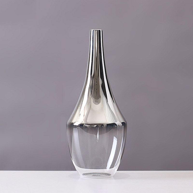 Nordic glass vase sølv gradient tørket nordic flower vase dekorasjon home decoration planter potter furnishing christmas