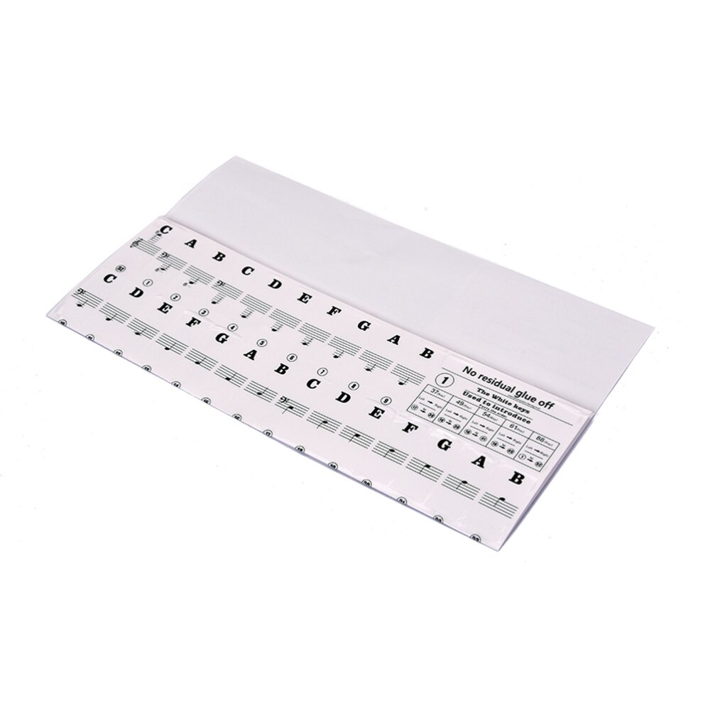 1pc Protective Stickers Transparent Piano Notation Sticker Piano Keyboard Stickers Piano Decals for Piano Enthusiast