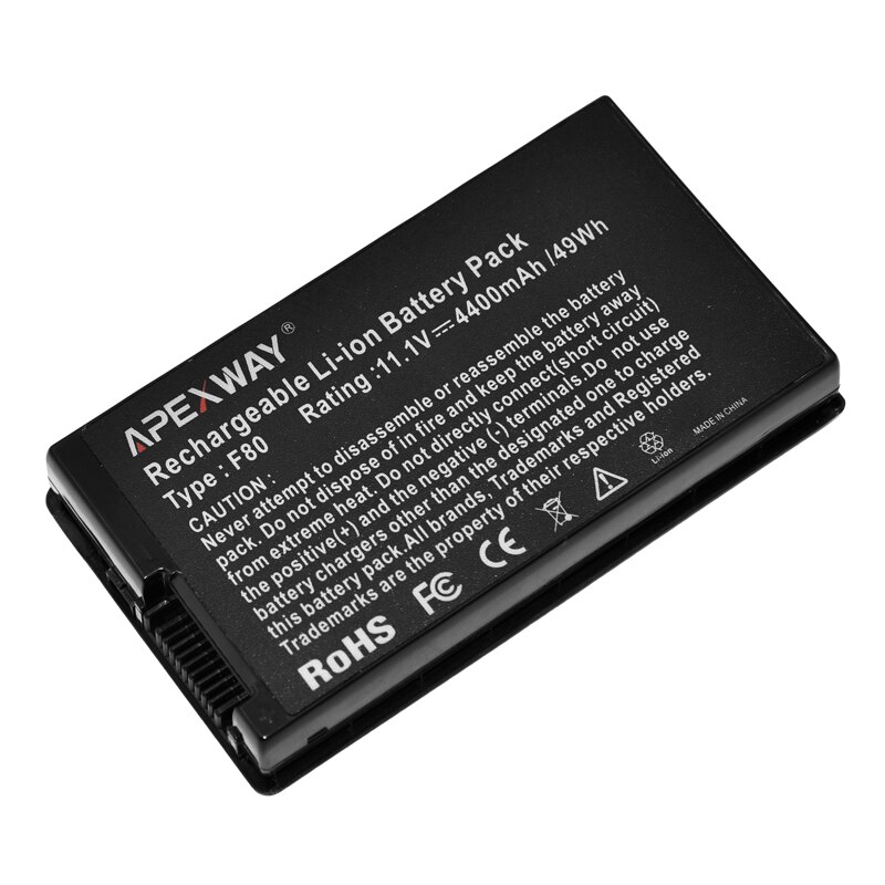 Apexway A32-F80 Batterie für Asus F80 F80Cr F80s F81 F81E F81Se F83 F83E F83S F83T F83V K41 K41E K41S X61 x61G X61GX X61Q X61S