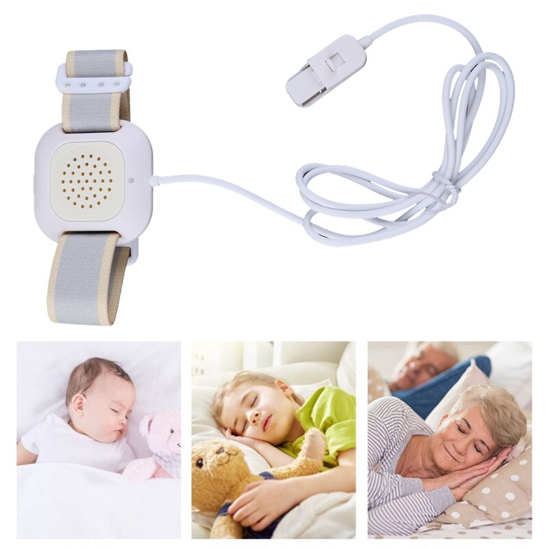 Criança infantil braço usar cama wetting alarme crianças idosos adulto bedwetting enurese urina sensor