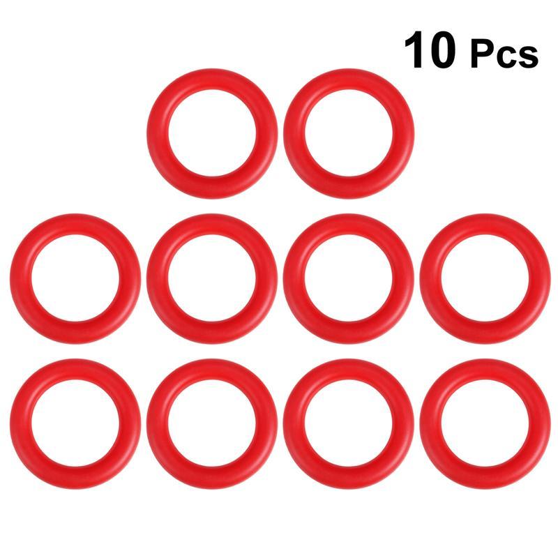 10 Uds. Anillos de colores para lanzar anillos de plástico huecos para juegos de estrategia de niños y adultos: Rojo