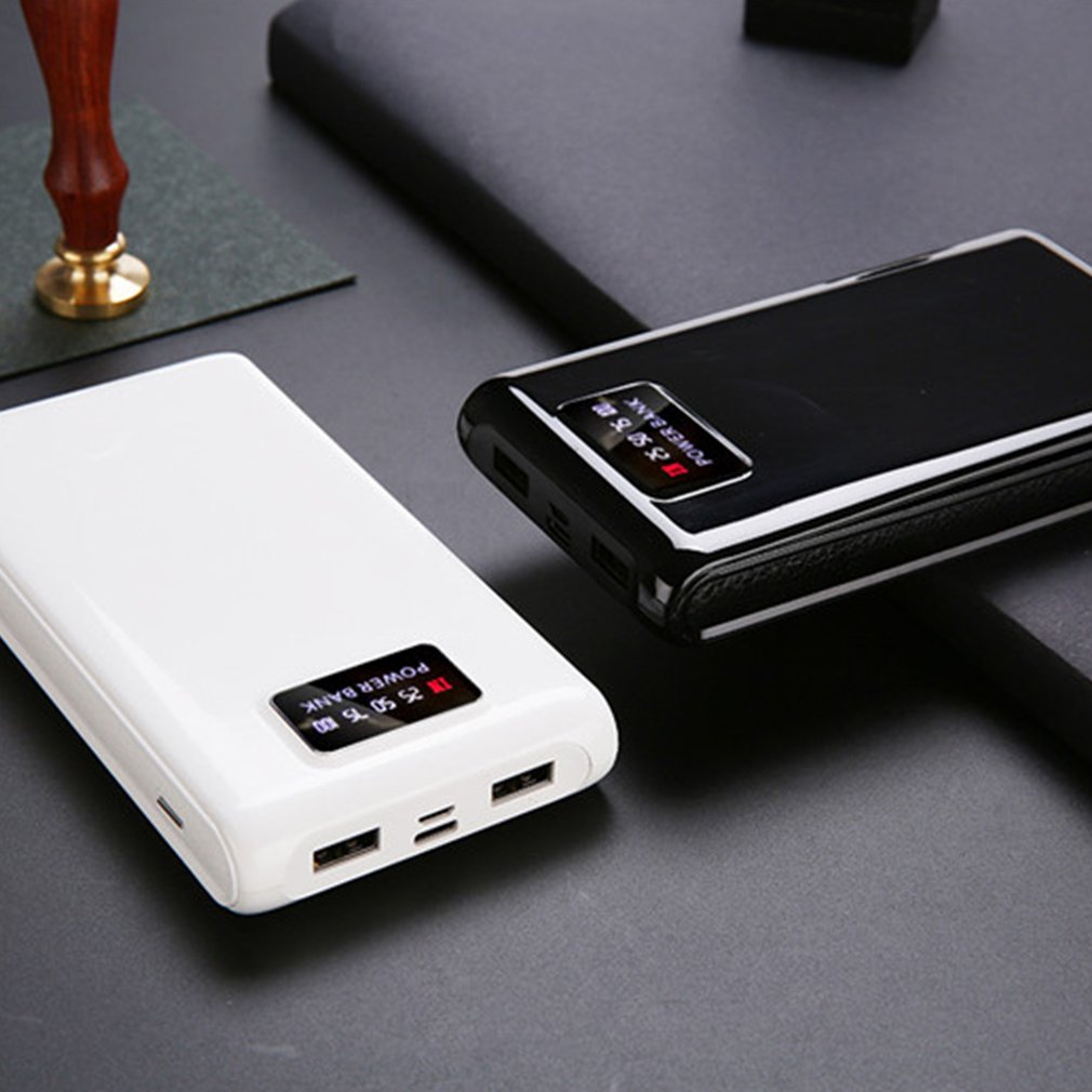 Free Welding Power Bank Box Shell LCD Screen Digital Display Power Bank Case Module DIY Kits Powered By 6x 18650 Battery