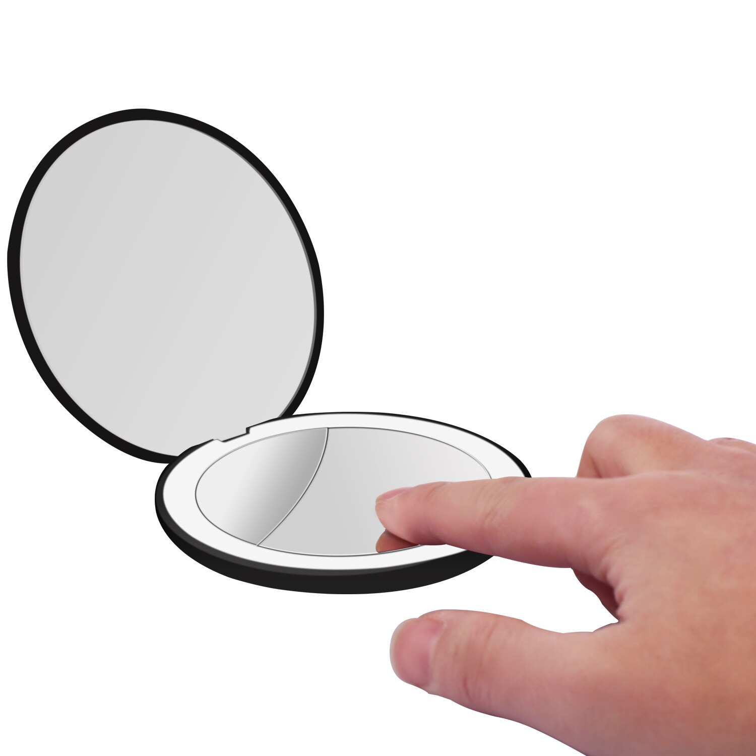 Led Rechargeable Compact Mirror 2-Sided 1x/10x Magnification Compact Travel Makeup Tool Accessories Folding Handheld Mirror