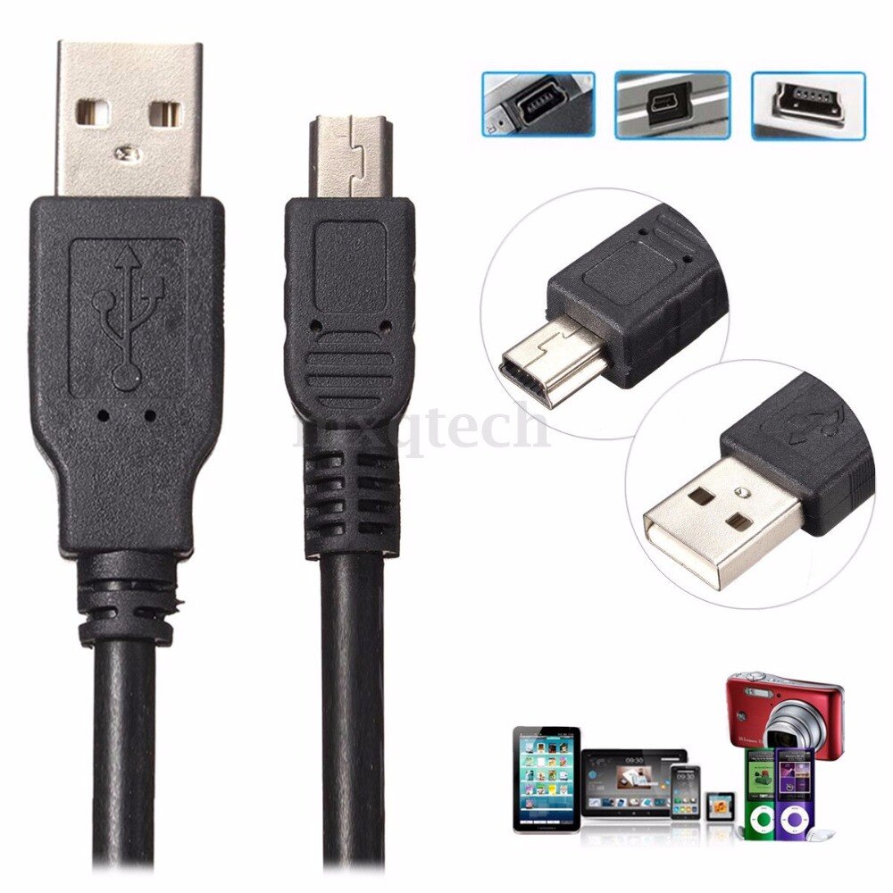 3M 10FT USB 2.0-Kabel Type A Naar Mini B Male 5 PIN Data Kabel Opladen Cord Adapter