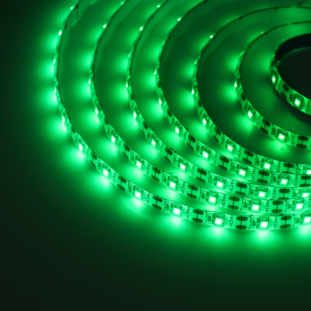 Tira de luces LED alimentada por batería DC 5V SMD 3528 60Leds/m retroiluminación de TV decoración de habitación cuerda Ribbbon Flexible luces LED 0,5 m 1m 2m: Blanco / Verde / 1 m