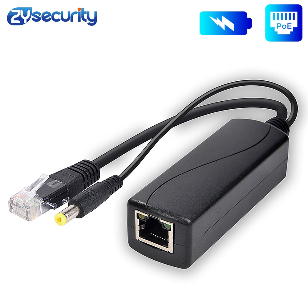 Ieee 802.3af/at padrão poe divisor 10/100 mbps 12 v 2a output & 42.5-57 v 0.65a 30 w potência de entrada sobre ethernet para câmera ip