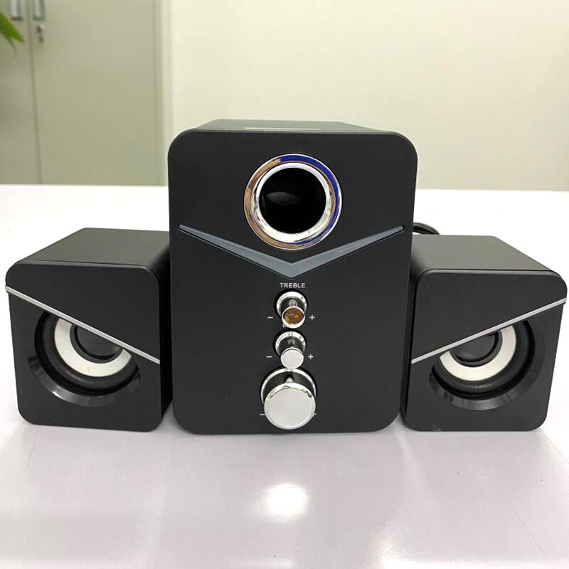 3PCS Desktop Computer Phone Stereo Subwoofer Speakers Wired/Wireless Surround Sound System PC Audio Bluetooth Gaming Speaker