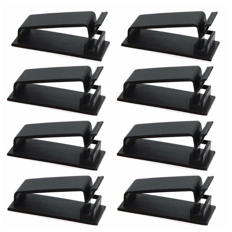 50PCS Wall Fasteners Wire Organiser Self Adhesive Fixed Cable Management Clip